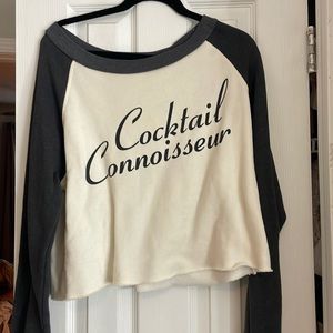 “Cocktail connoisseur” cropped sweater